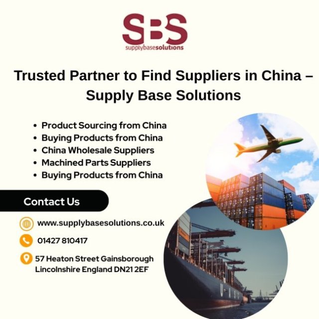 Trusted Partner to Find Suppliers in China - Supply Base Solutions