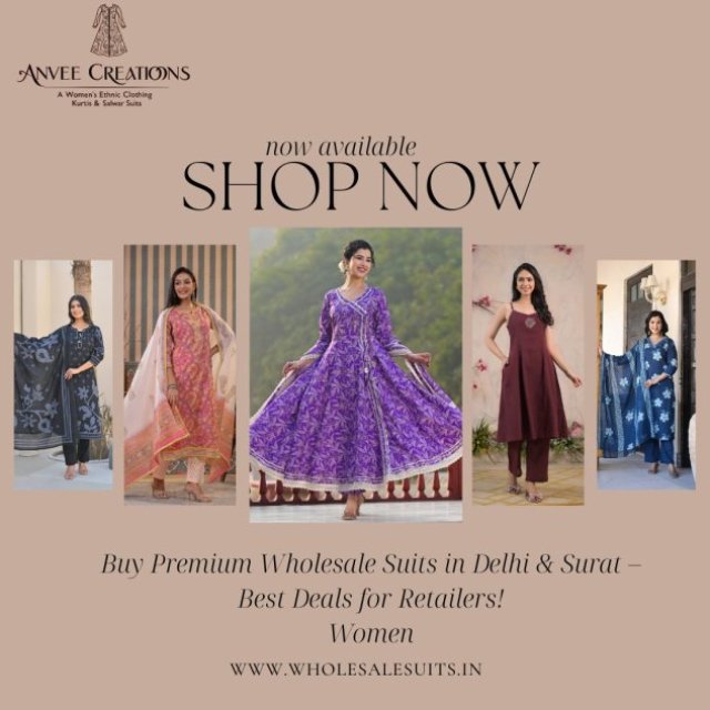 Buy Premium Wholesale Suits in Delhi & Surat - Best Deals for Retailers!