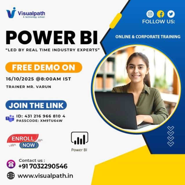 Visualpath Presents Power BI Live Free Demo - 16 Oct 2025