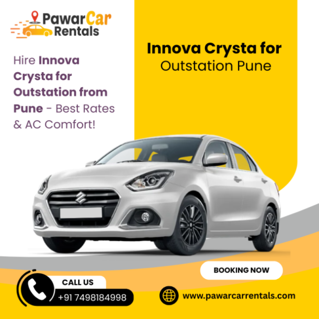 Hire Innova Crysta for Outstation from Pune - Best Rates With AC Comfort!