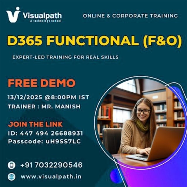 Dynamic 365 Functional F&O Online LIVE DEMO - Visualpath