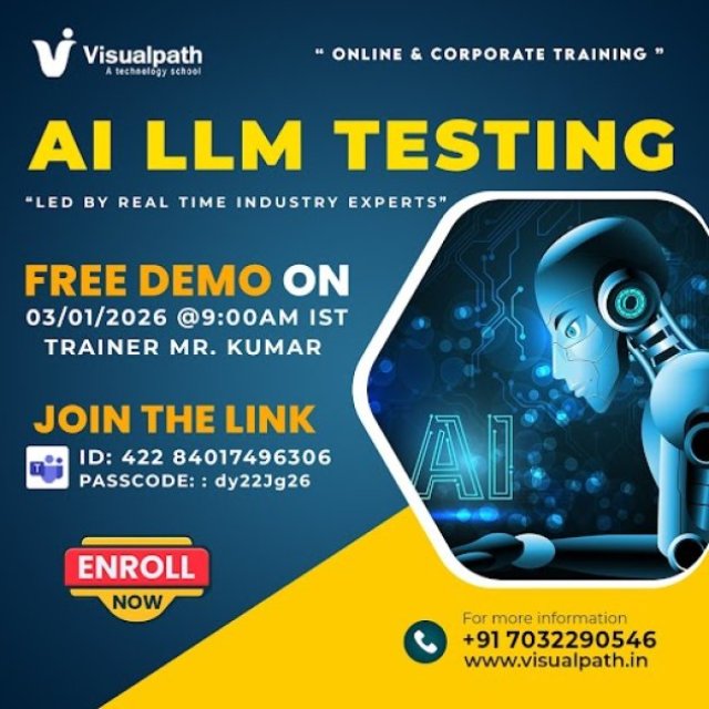 AI LLM Testing Online Free Demo Join on January 03rd