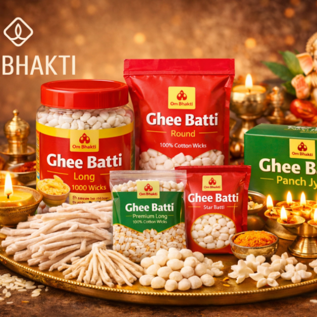 Premium Cotton Wicks for Puja & Diyas | Om Bhakti