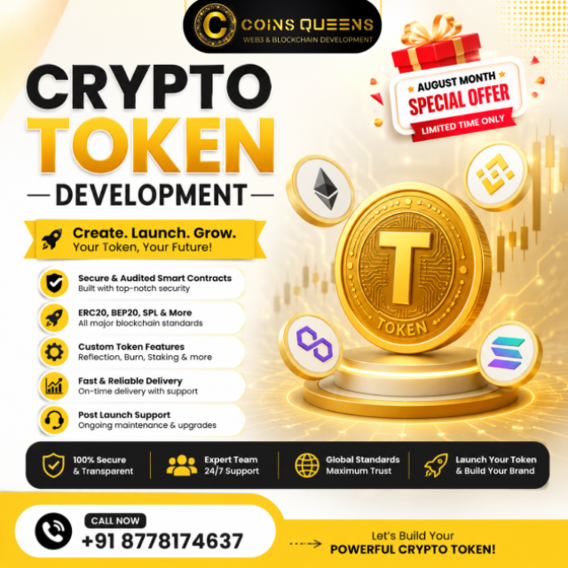 Get a Custom Crypto Token Developed - Special August Offer