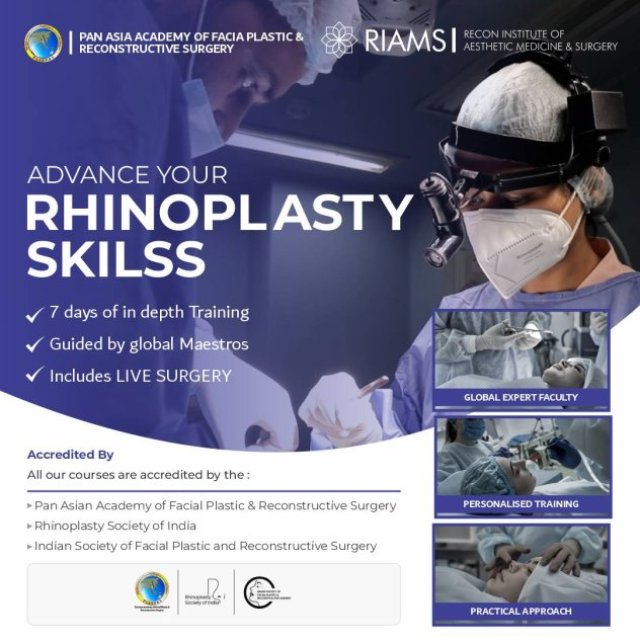 Get expertise in the art of nasal aesthetics. Rhinoplasty course by RIAMS.