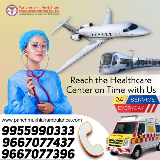 Hire Panchmukhi Air Ambulance Services in Siliguri with World-Level Medical Facilities