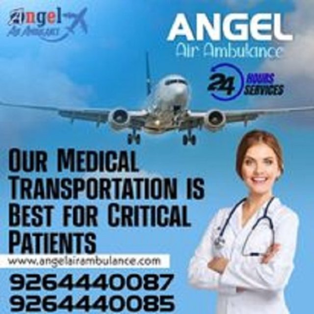 Take Reliable Medical Support Angel Air Ambulance Service in Patna