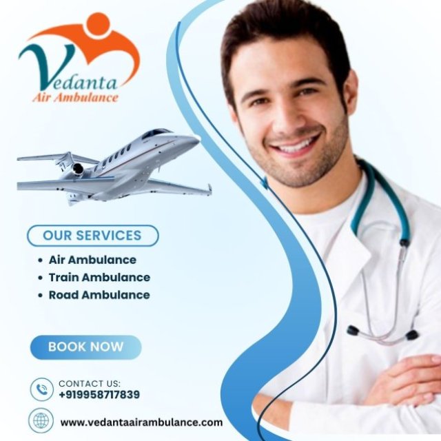 Vedanta Air Ambulance Service In Purnia Offering ICU Facilities