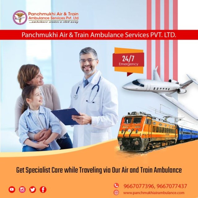 Train Ambulance Service In Lucknow With Doctors Team With Medical Emergency