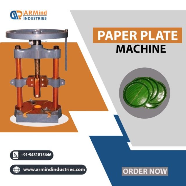 How does Armind's paper plate making machine work?