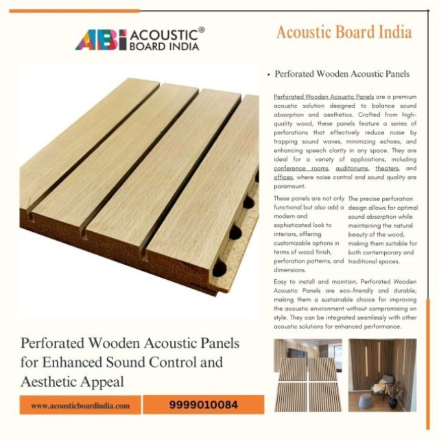 Perforated Wooden Acoustic Panels in Delhi