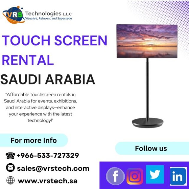 What are the Benefits of Touch Screen Rentals in KSA?