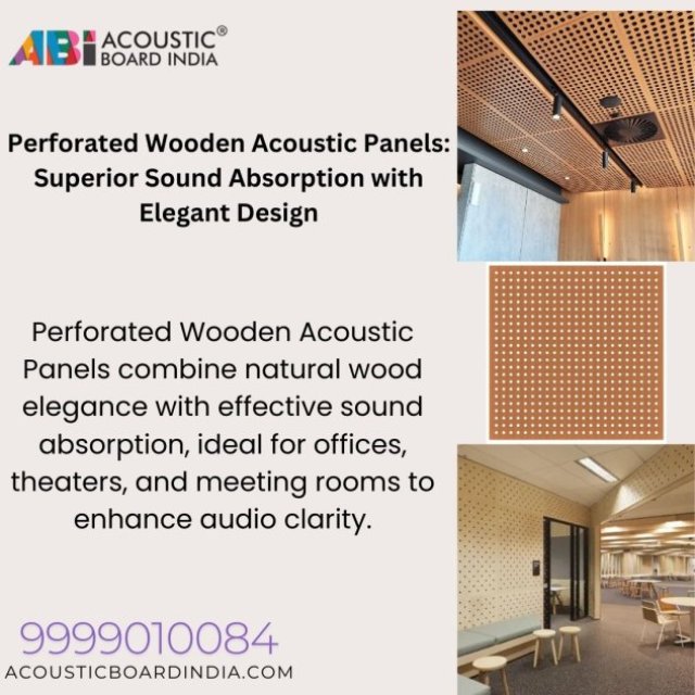 Perforated Wooden Acoustic Panels in Delhi | Wooden Acoustic Panels