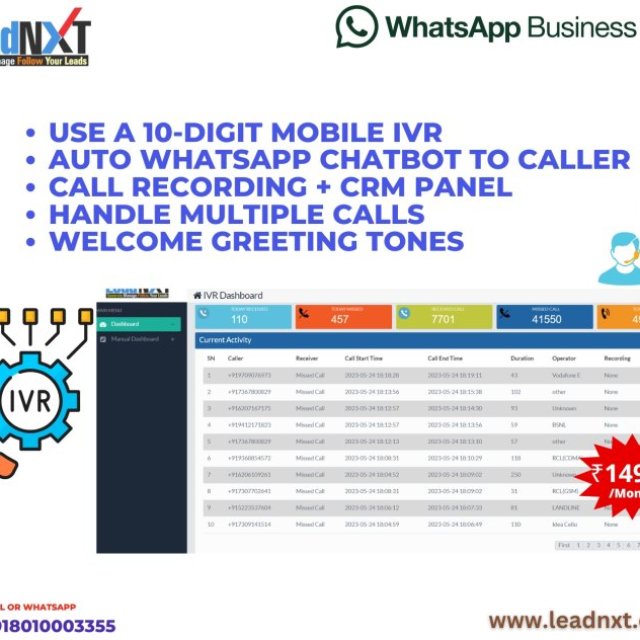 IVR with WhatsApp Chatbot services