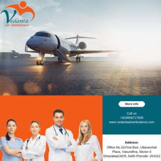 Use Air Ambulance from Guwahati with the Best Medical Aid by Vedanta