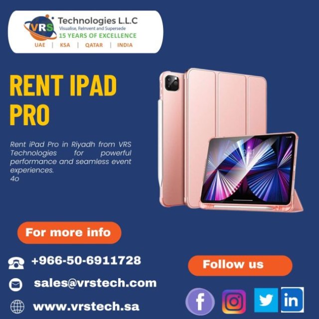 Top Reasons to Opt for iPad Pro Rental for Your Next Project