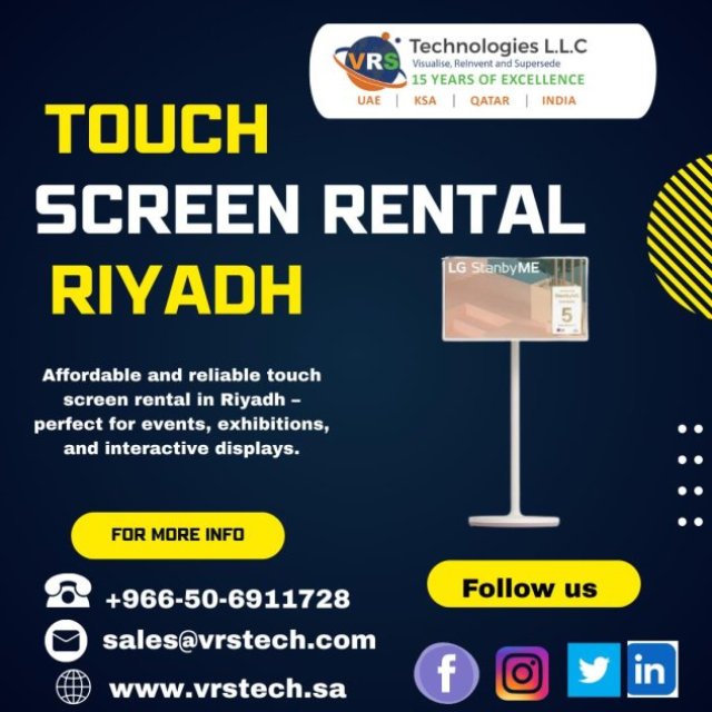 What Is Touch Screen Rental in Riyadh & How It Helps?