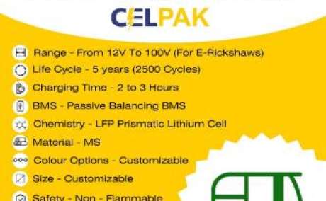 CelPak - E Rickshaw Batteries | EV Battery
