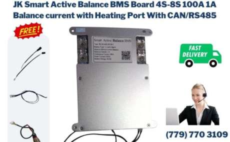 JK Smart Active Balance BMS Board 7S-20S 80A 0.6A Balance current with UART/RS485