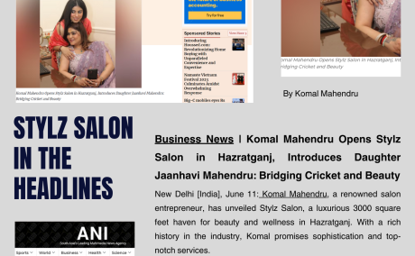 Business News | Komal Mahendru Opens Stylz Salon in Hazratganj, Introduces Daughter Jaanhavi Mahendru: Bridging Cricket and Beauty