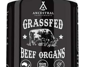 Ancestral Supplements Grass Fed Beef Organ Supplement, Supports Whole Body Wellness with Proprietary Blend of Liver, Heart, Kidney, Pancreas, Spleen, Freeze-Dried Beef, Non-GMO, 180 Capsules