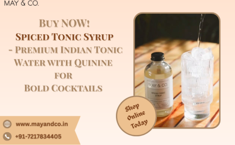 Shop Spiced Tonic Syrup by May & Co. - Premium Indian Tonic Water with Quinine for Bold Cocktails