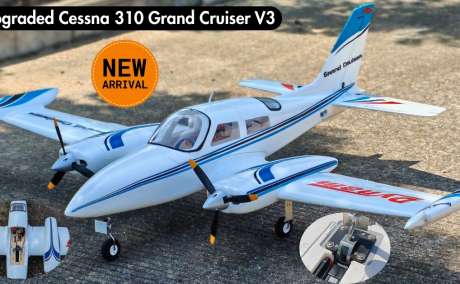 Upgraded! Dynam Cessna 310 Grand Cruiser V3 Blue 4S Twin Motor RC Scale Plane 1300mm 51" Wingspan