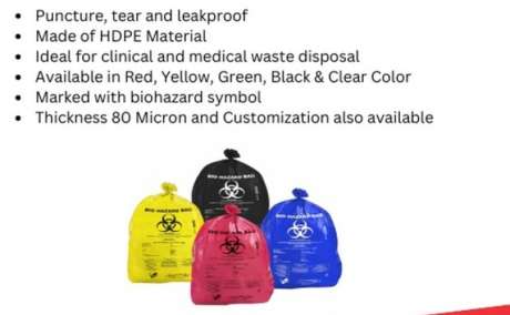 Premium GSTC Biohazard Bags for Safe Medical Waste Disposal