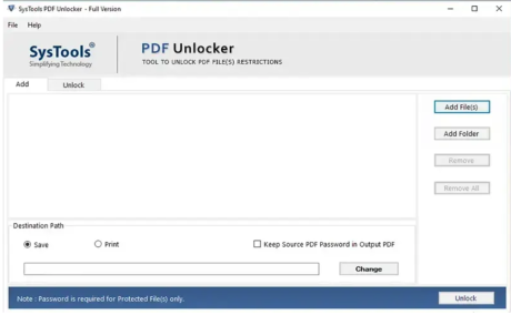 SysTools PDF Unlocker