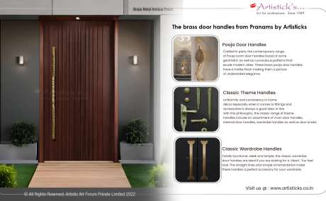 Artistic Brass Door Handles for Interiors