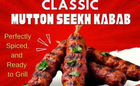 Buy  Ready to Cook Mutton Seekh Kebab Online - Queins
