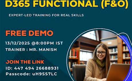 Dynamic 365 Functional F&O Online LIVE DEMO - Visualpath