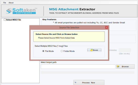 Softaken Utility to Download & Extract MSG File Attachments