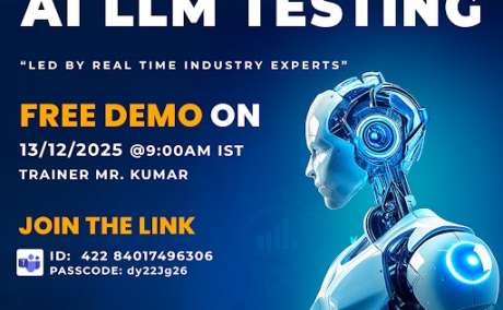 AI LLM Testing Online Free Demo Join on December 13th!