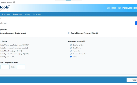 SysTools PDF Password Recovery Tool