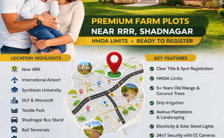 Premium Farm Plots for Sale Near RRR Shadnagar | HMDA Limits | Gated Community