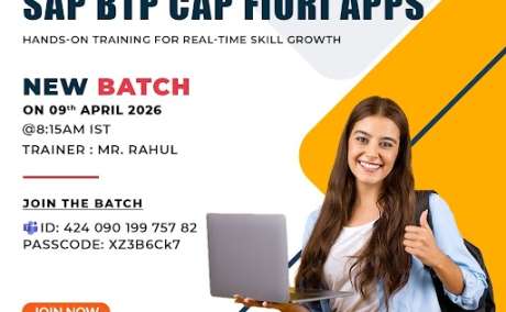 SAP BTP CAP Fiori Apps New Batch Starts April 9