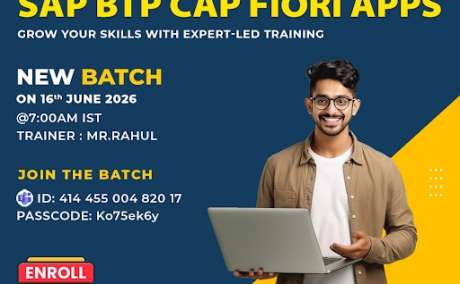 SAP BTP CAP Fiori Apps New Batch for Online Training
