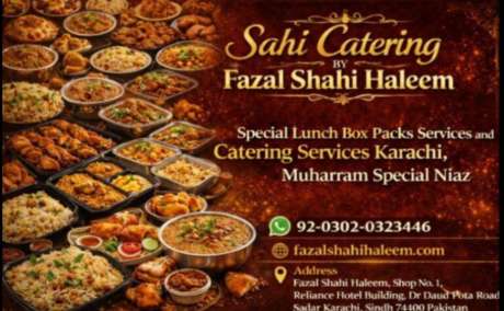 Fazal Shahi Haleem & Catering Services in Karachi |Lunch Box Packs Catering, Wedding, Event & Corporate Catering Services