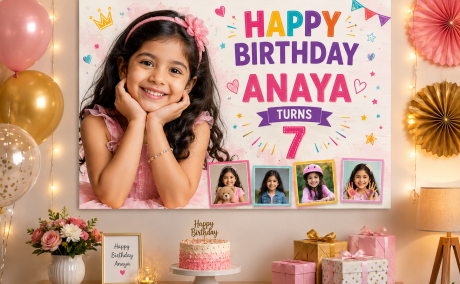 Birthday Poster Banner Online | Custom Print