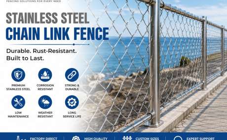Weather Resistant Stainless Steel Chain Link Fence