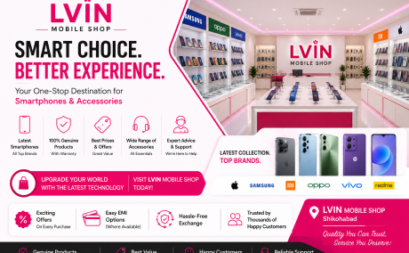 Find Your Next Smartphone Easily—Visit LVIN Mobile Retail Store in Shikohabad!