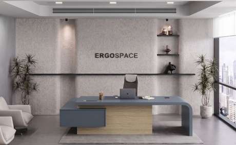 Buy Executive L-Shaped Desk with Hanging Drawer | Factory Direct Price | Ergospace UAE