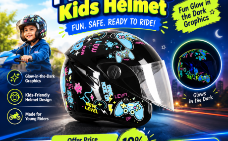 TVS Moto Jr Helmet for Young Riders  Kids Motorcycle Helmet